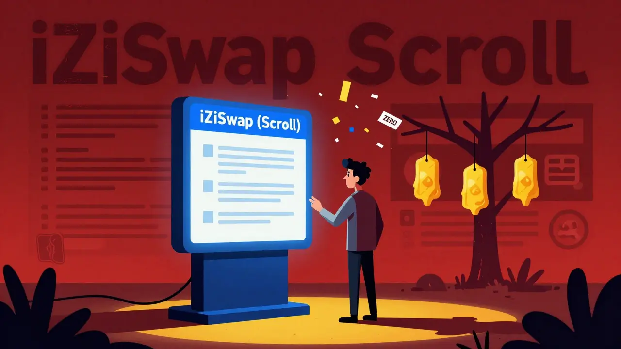 iZiSwap (Scroll) Crypto Exchange Review: Zero Fees, No Reviews, and Big Risks