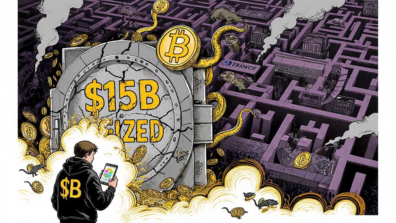 A  billion Bitcoin seizure transforms into snakes and smoke, revealing a maze of crypto scams and hidden crime networks.