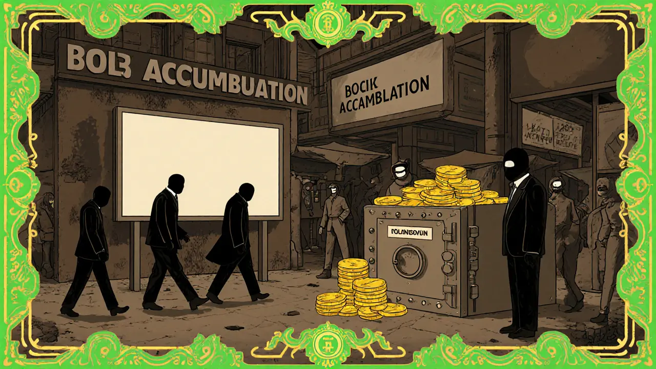 Retail investors leave as institutional figures quietly accumulate Bitcoin in a vault.