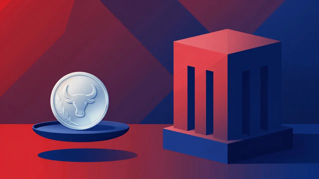 Tiny token on scale versus heavy blockchain infrastructure block