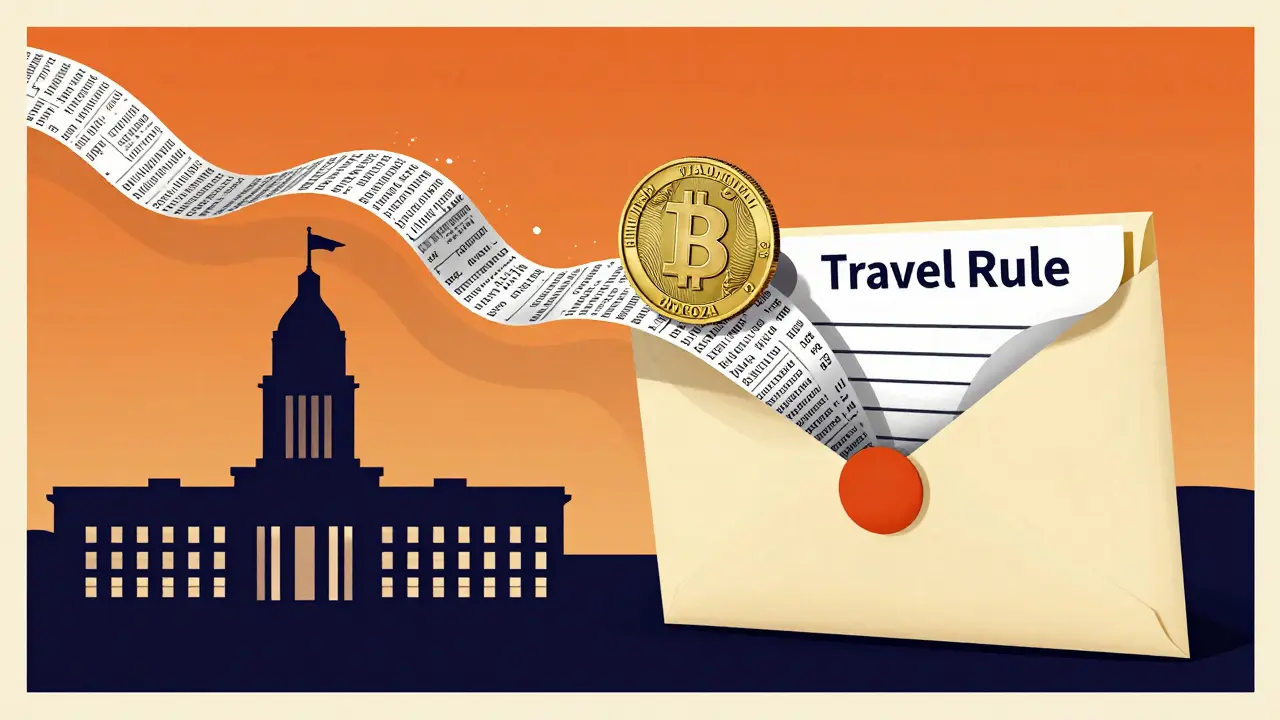 Graphic artwork showing a digital coin trailing a ribbon of personal identity data.