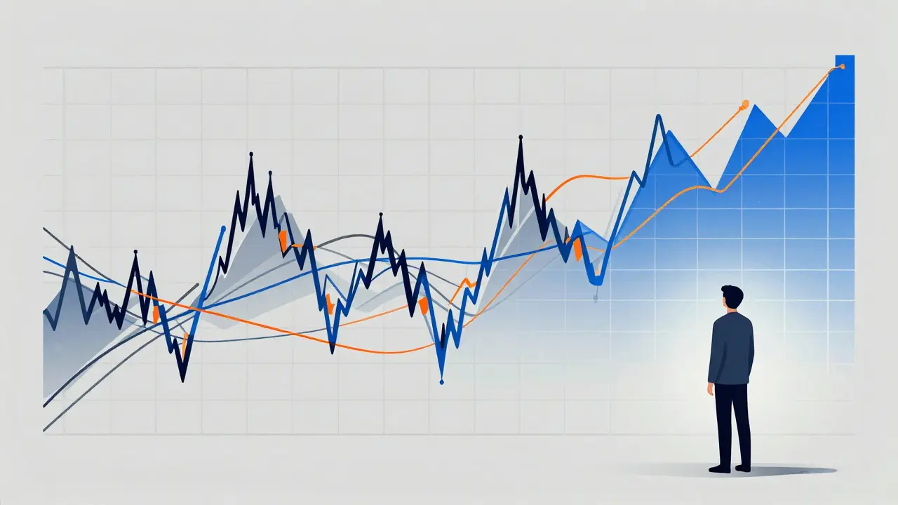 Abstract chart showing market volatility