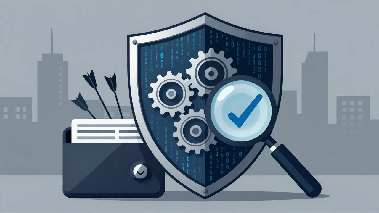 Shield protecting digital wallet from cyber threats and fraud