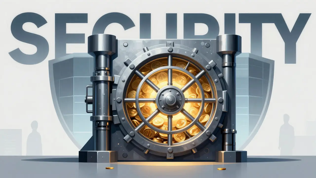 Abstract vault representing secure MPC custody technology