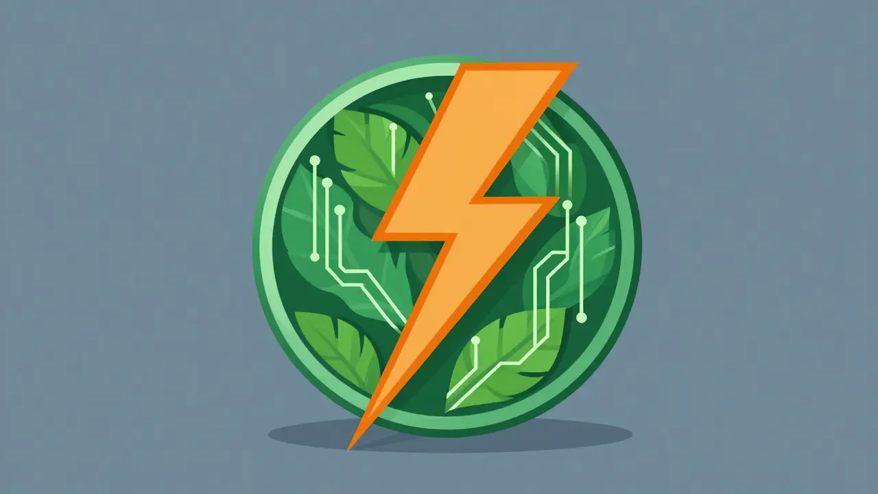 Lightning striking a shield symbolizing market risk and protection