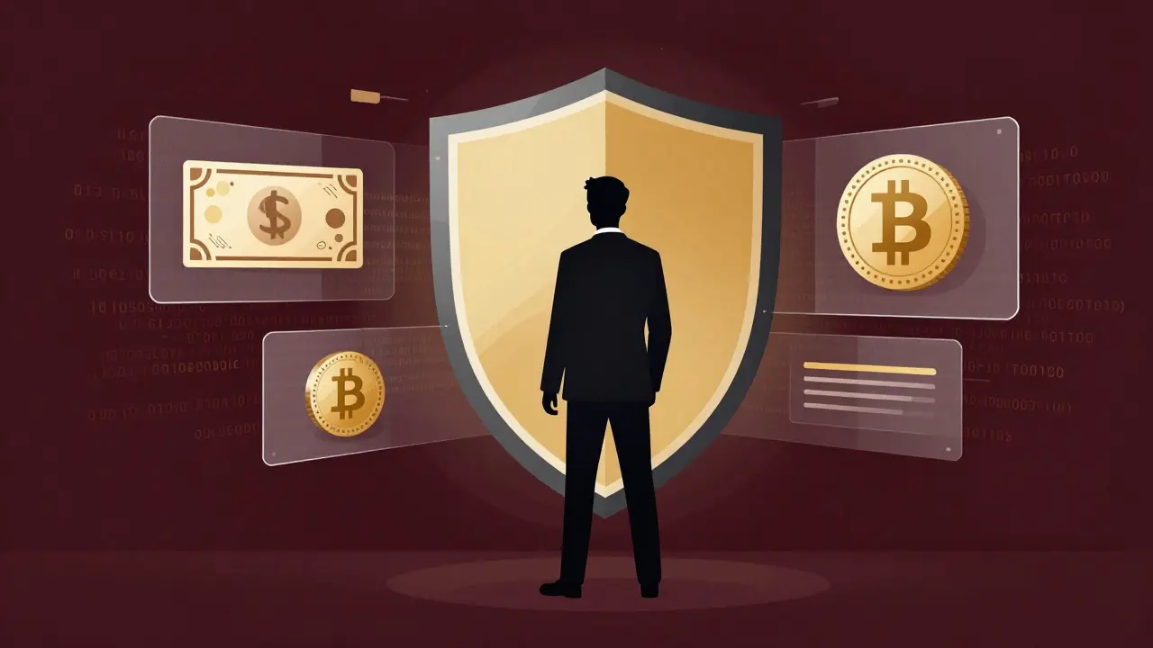 Investor controlling private trading interface with asset shields