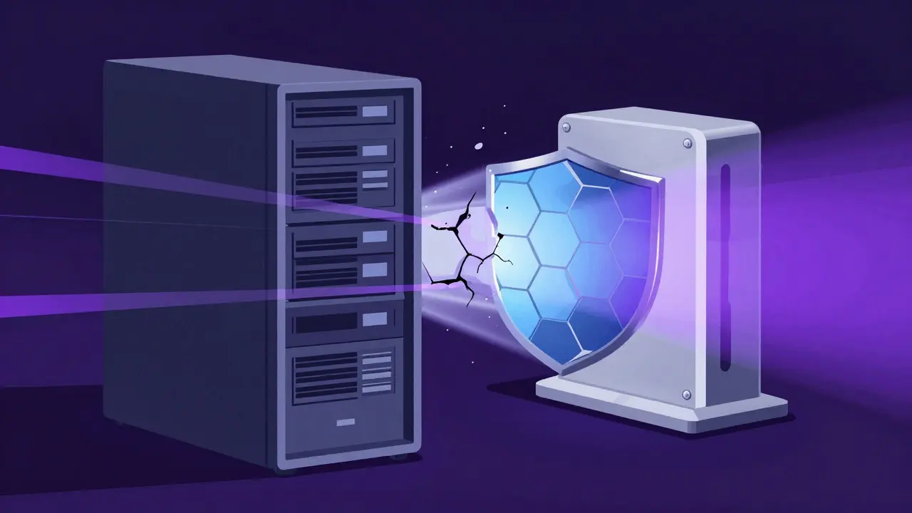 Quantum computer challenging traditional security shields