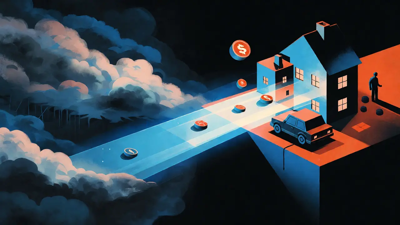 Conceptual art showing edge computing bridging local devices and cloud