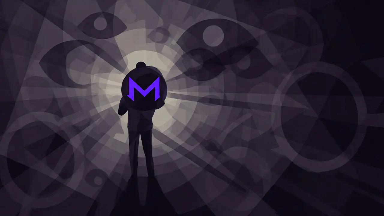 Figure holding a dark orb absorbing light, symbolizing financial privacy